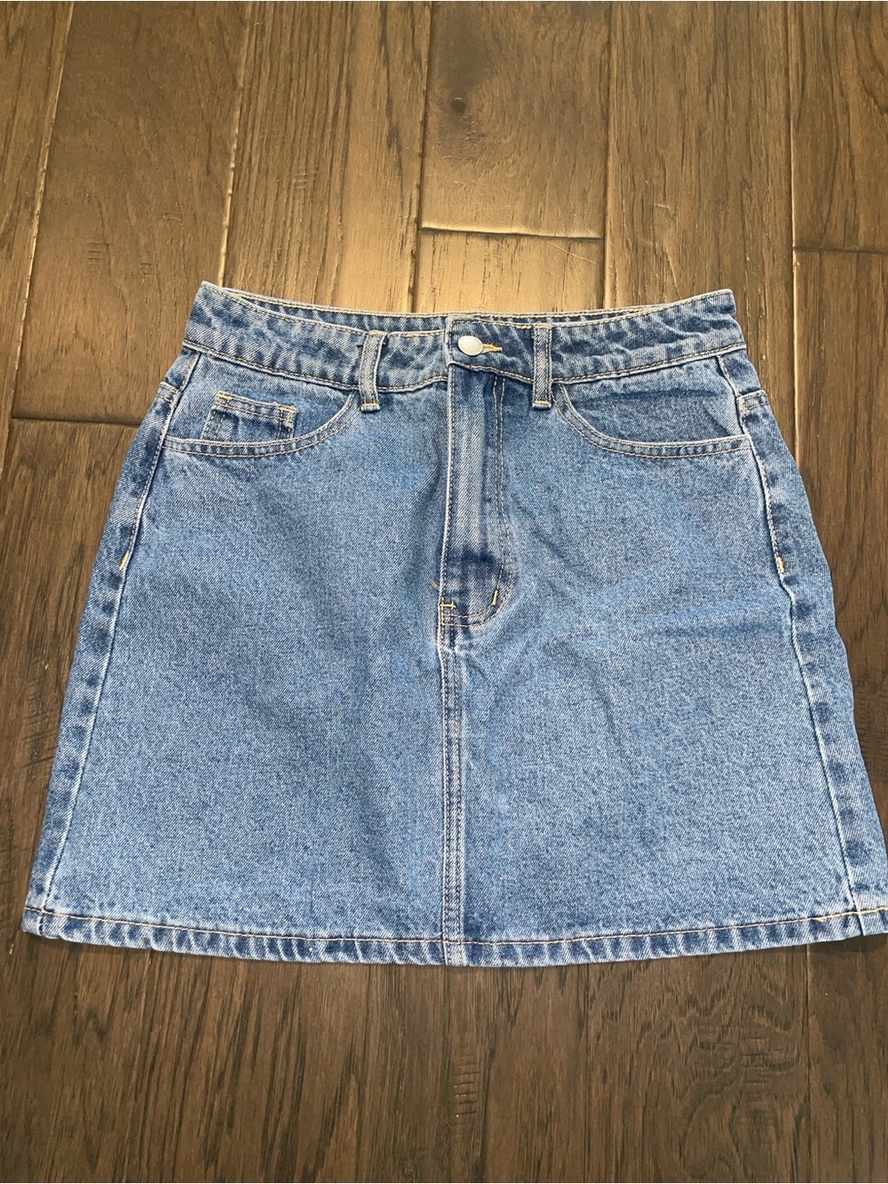 Classic Light Blue Denim Skirt